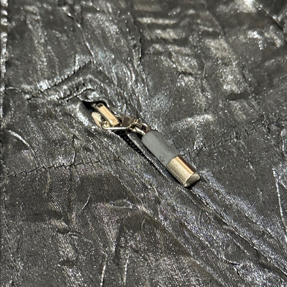 Jamie Sadock Black and Silver Crinkle Moto Jacket - Picture 6 of 7